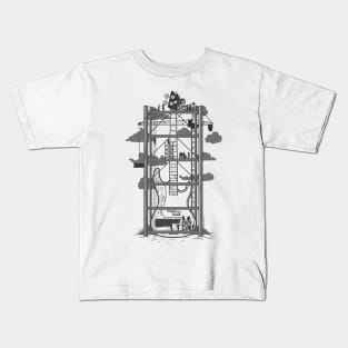 Building music with a fantastic bass guitar Kids T-Shirt